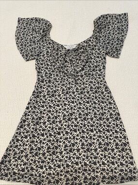 Altar'd State White and Black Floral Dress